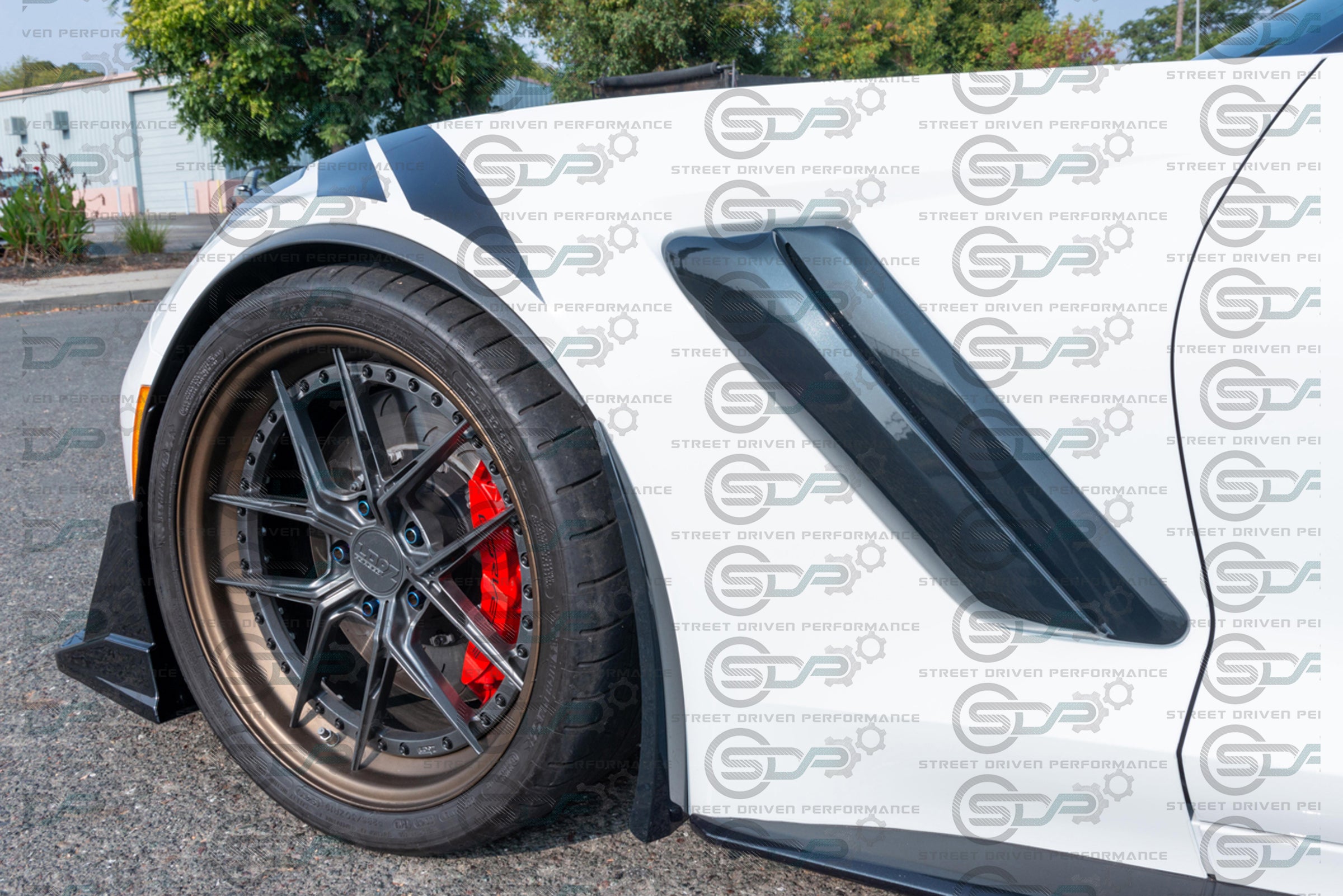 2014-2017 C7 Corvette - Carbon Flash "ZR1 Style Conversion" Side Fender Vents (Pair)