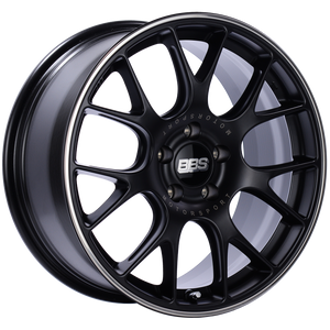 BBS CH-R 18x8.5 5x112 ET38 Satin Black Polished Rim Protector Wheel -82mm PFS/Clip Required