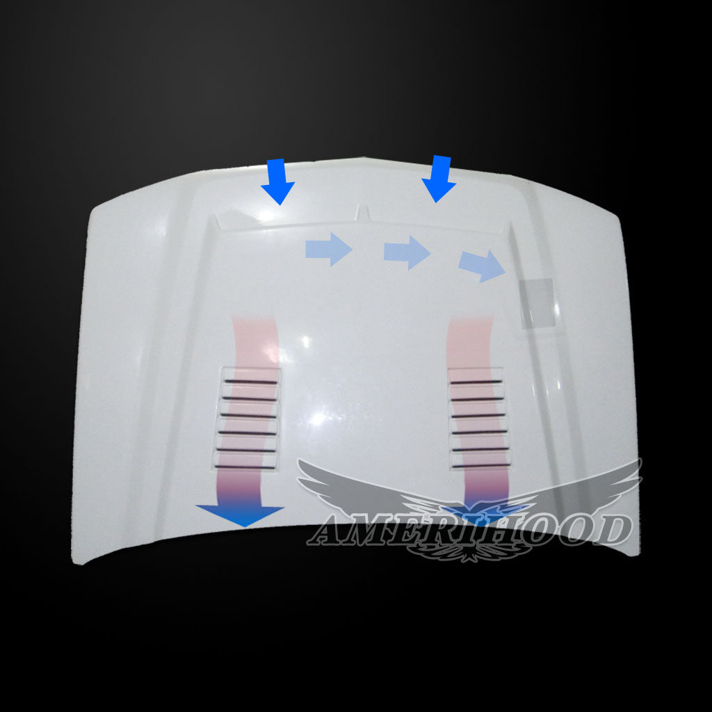 Chevrolet Silverado 3500 2005-2007 Type-E Style Functional Ram Air Hood