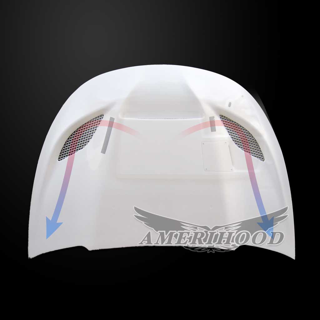 Dodge Dart Type-HC Style Functional Ram Air With Heat Extractor Vents Hood