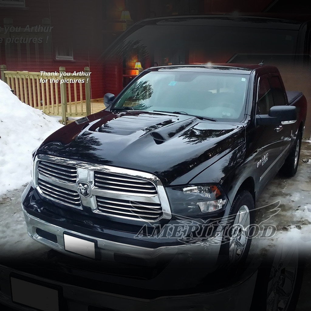 Dodge Ram 1500 Type-TS Style Functional Ram Air Hood