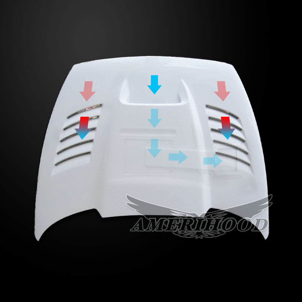 Dodge Ram 1500 1994-2001 SSK Style Functional Heat Extraction Ram Air Hood