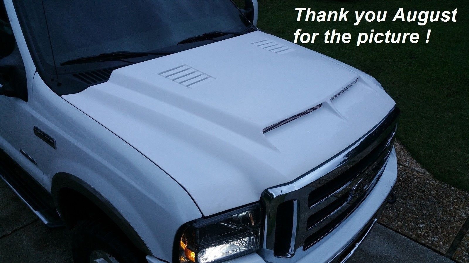 Ford F-250 1999-2007 Super Duty Type-E Style Functional Ram Air Cooling Hood