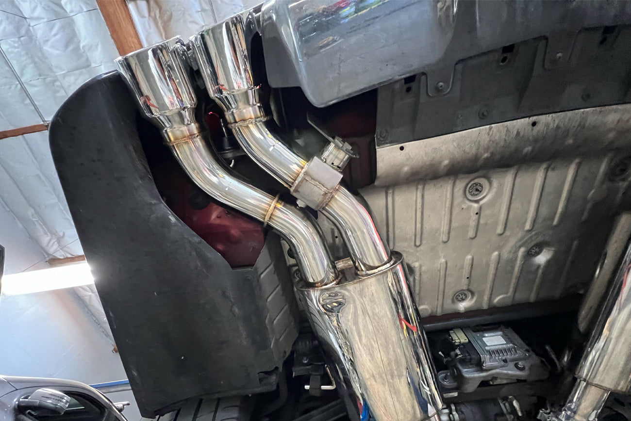 2016+ Cadillac CTS-V V3 Sedan | NPP Valved Axle Back Quad Tips Exhaust