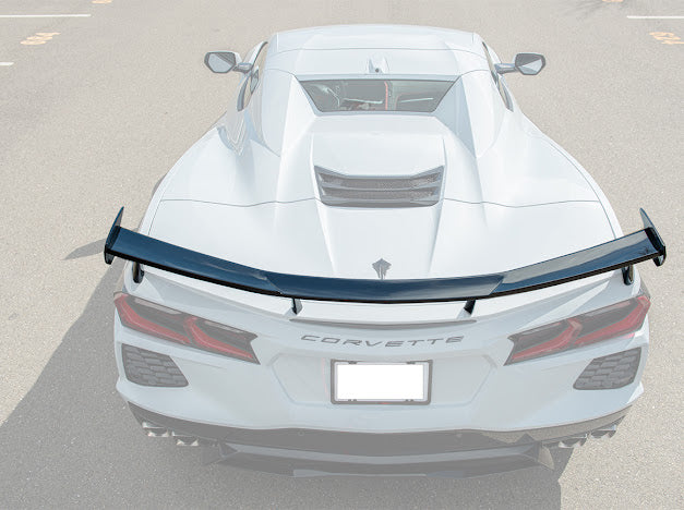 2020+ Corvette C8 NEXT SDP Matte Black Rear Trunk Lid High Wing Spoiler