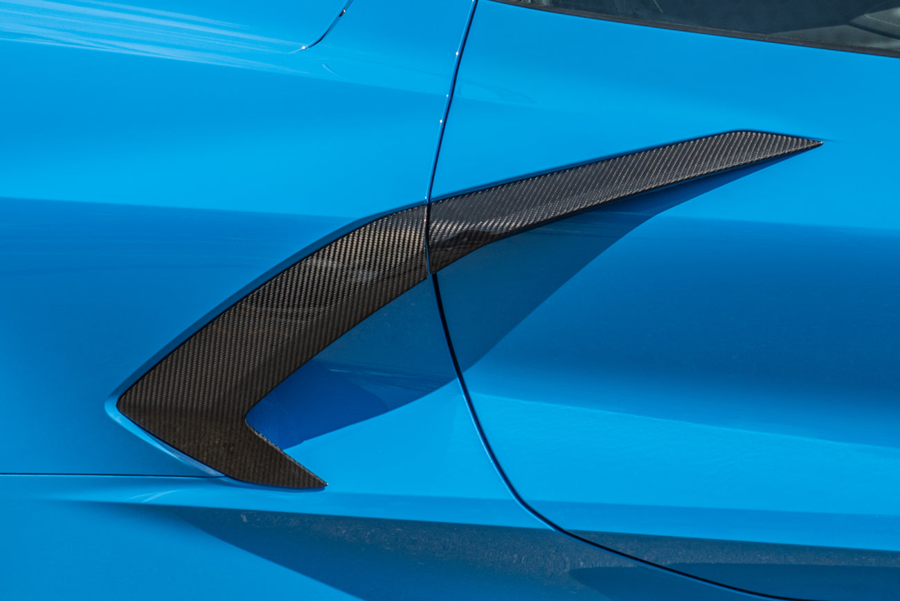 2020+ Corvette C8 CARBON FIBER Replacement Side Fender Vent Door Handle Pair