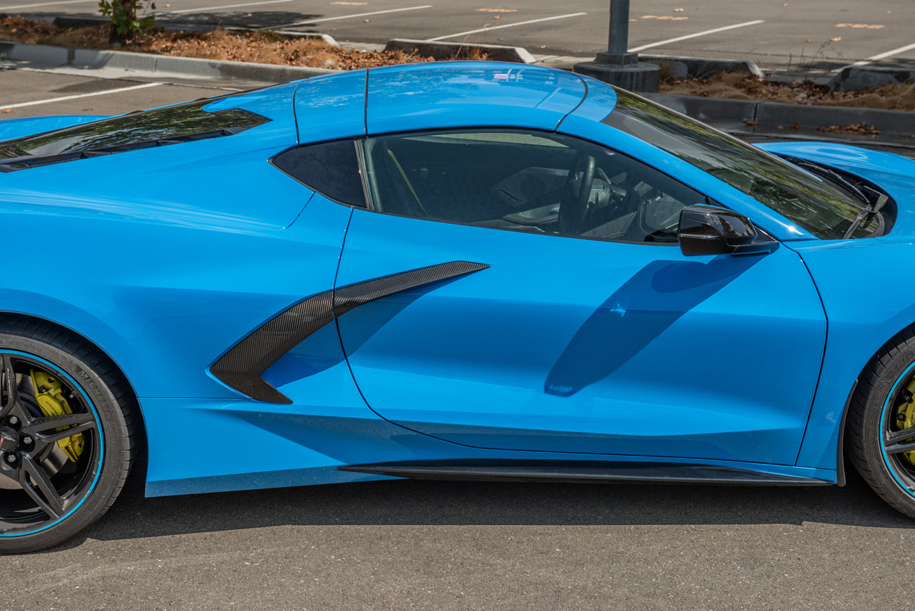 2020+ Corvette C8 CARBON FIBER Replacement Side Fender Vent Door Handle Pair