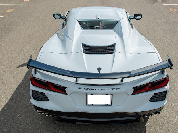 2020+ Corvette C8 NEXT SDP Matte Black Rear Trunk Lid High Wing Spoiler