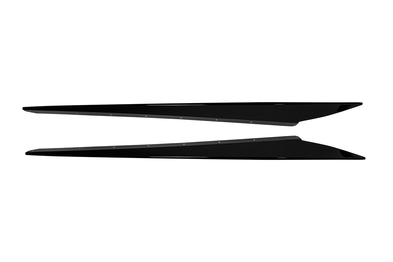 2020+ Corvette C8 SDP Z51 GLOSSY BLACK *ADD-ON* Side Skirts Rocker Panel Pair