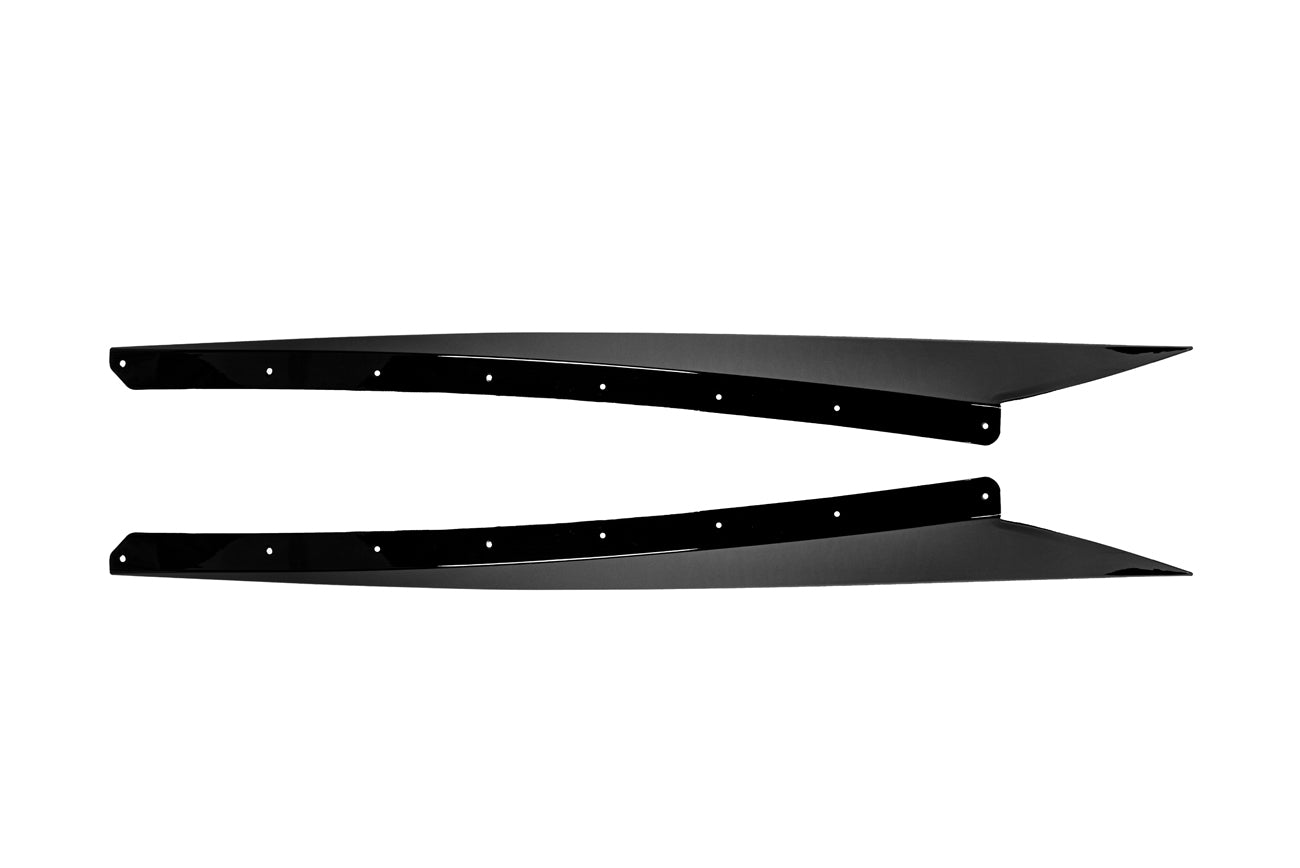 2020+ Corvette C8 SDP Z51 GLOSSY BLACK *ADD-ON* Side Skirts Rocker Panel Pair