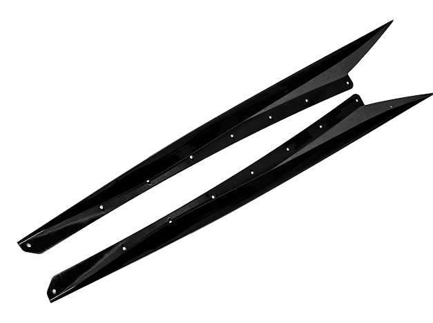 2020+ Corvette C8 SDP Z51 GLOSSY BLACK *ADD-ON* Side Skirts Rocker Panel Pair
