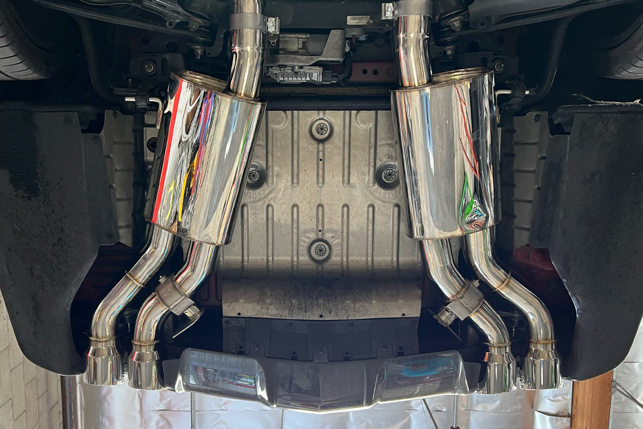 2016+ Cadillac CTS-V V3 Sedan | NPP Valved Axle Back Quad Tips Exhaust