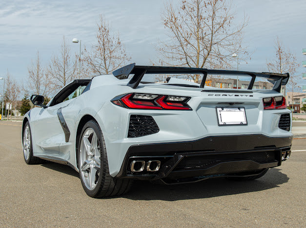 2020+ Corvette C8 NEXT SDP Matte Black Rear Trunk Lid High Wing Spoiler