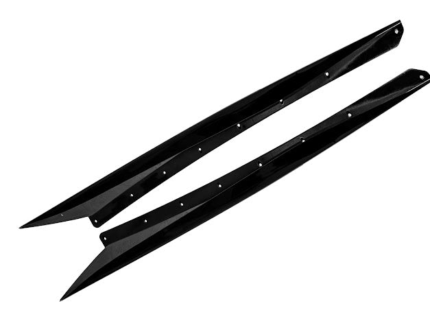 2020+ Corvette C8 SDP Z51 GLOSSY BLACK *ADD-ON* Side Skirts Rocker Panel Pair