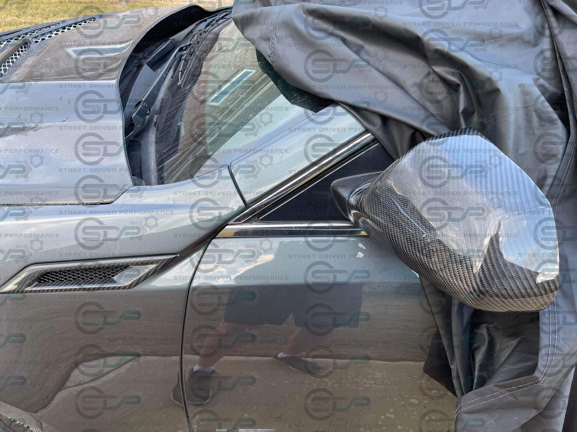 2009-2015 Cadillac CTS-V V2 | Carbon Fiber Side Mirror Cap Covers (Pair)