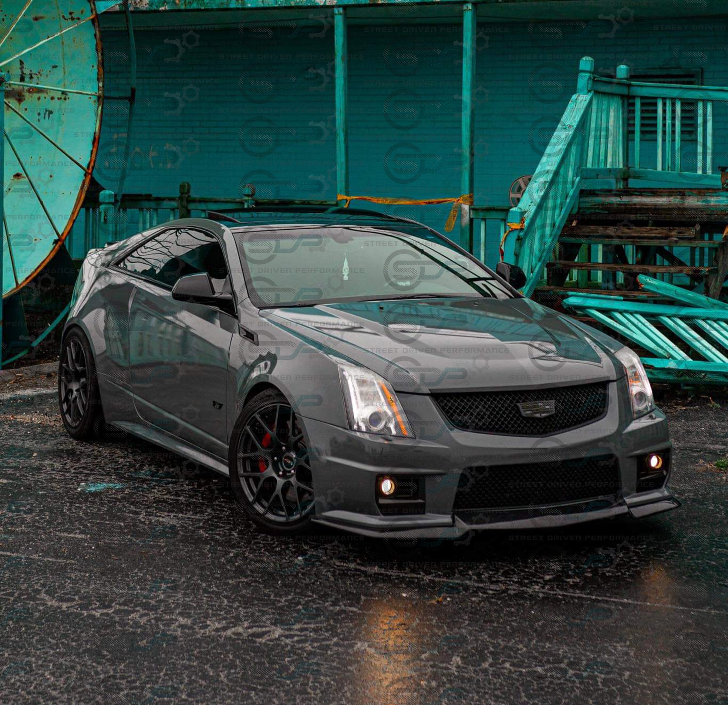 2009-2015 CTS-V V2 - Carbon Fiber "V3 style" front lip splitter ground effects