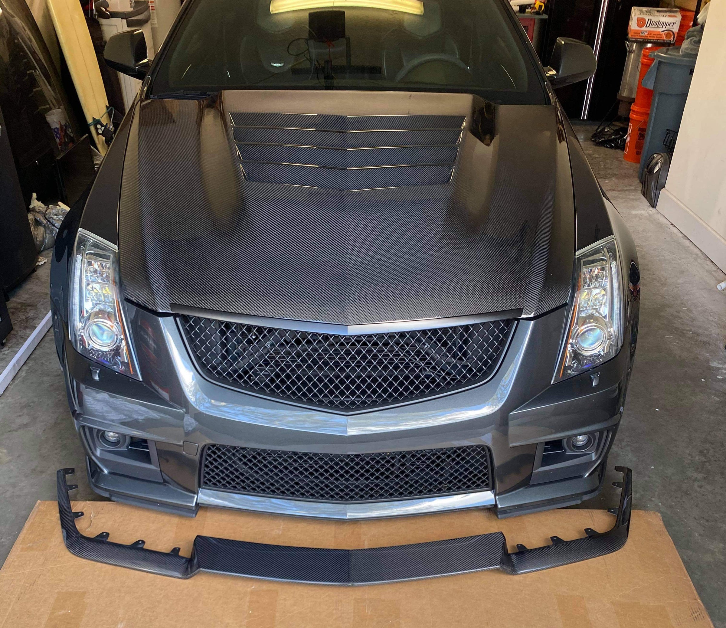 2009-2015 CTS-V V2 - Carbon Fiber "V3 style" front lip splitter ground effects