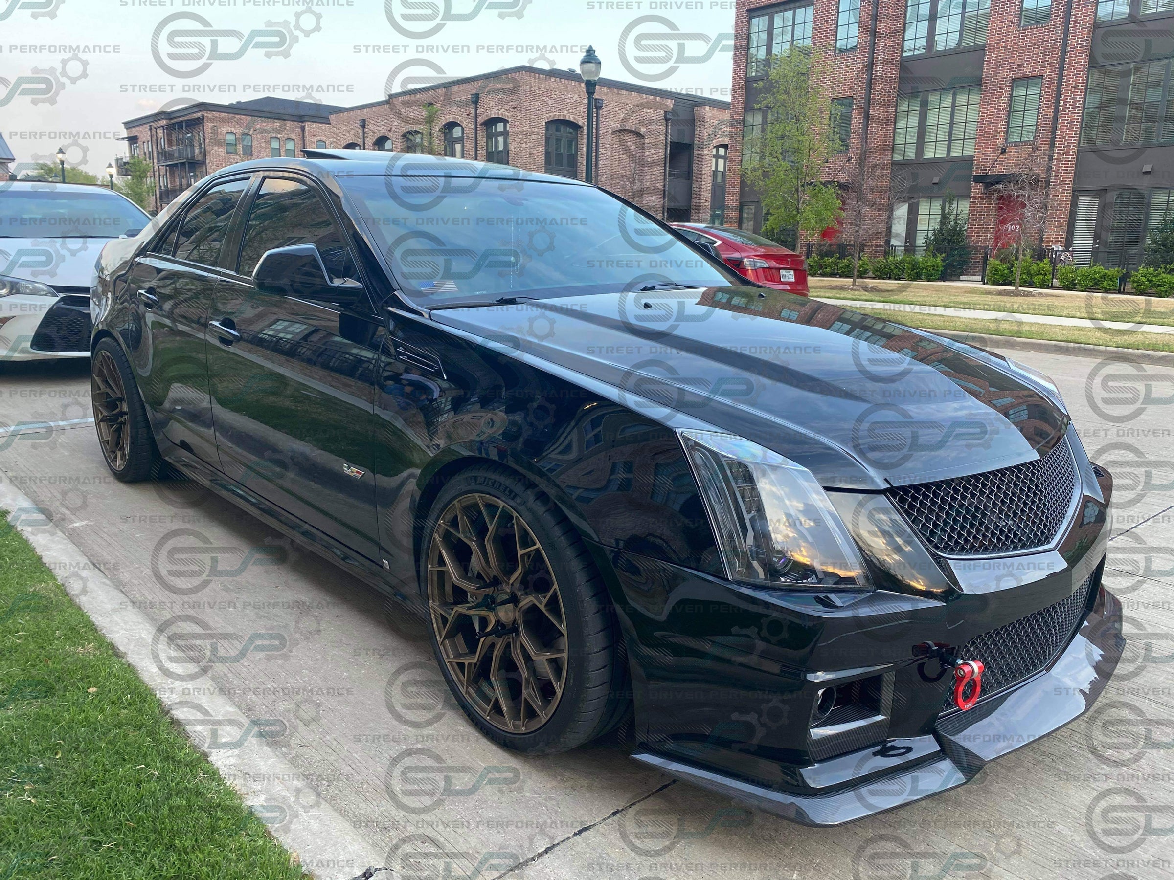 2009-2015 CTS-V V2 - Carbon Fiber "V3 style" front lip splitter ground effects