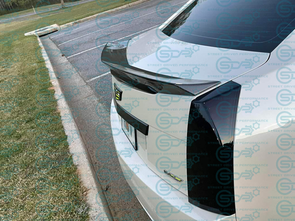 2009-2015 Cadillac CTS-V V2 | Sedan Carbon Fiber Rear Trunk Lid Wickerbill Spoiler / Wing