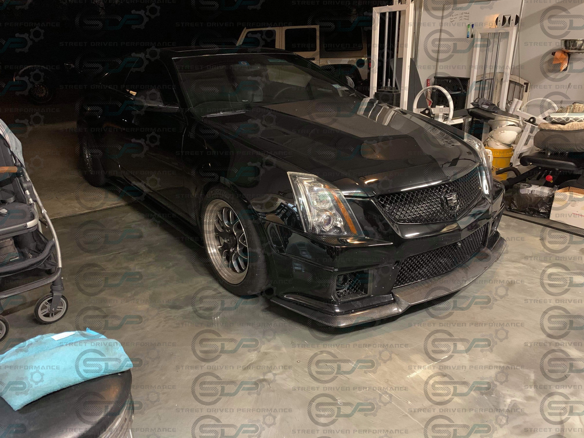 2009-2015 CTS-V V2 - Carbon Fiber "V3 style" front lip splitter ground effects