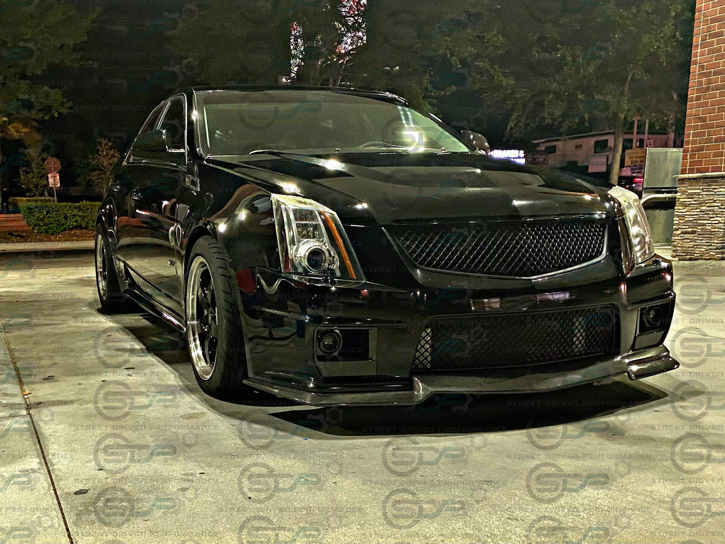 2009-2015 CTS-V V2 - Carbon Fiber "V3 style" front lip splitter ground effects