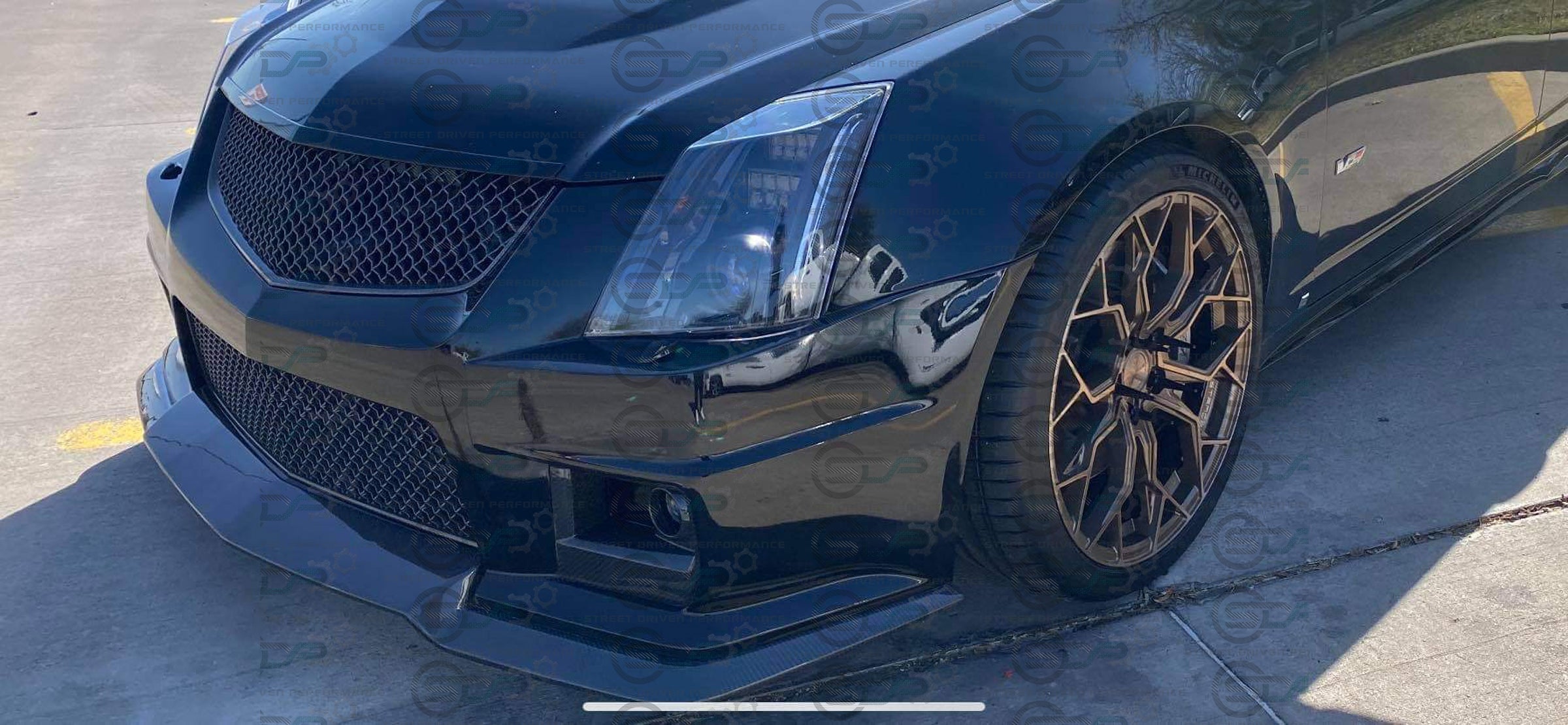 2009-2015 CTS-V V2 - Carbon Fiber "V3 style" front lip splitter ground effects