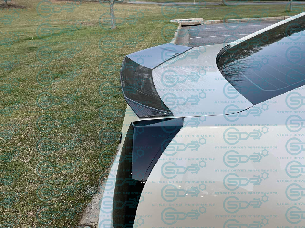 2009-2015 Cadillac CTS-V V2 | Sedan Carbon Fiber Rear Trunk Lid Wickerbill Spoiler / Wing