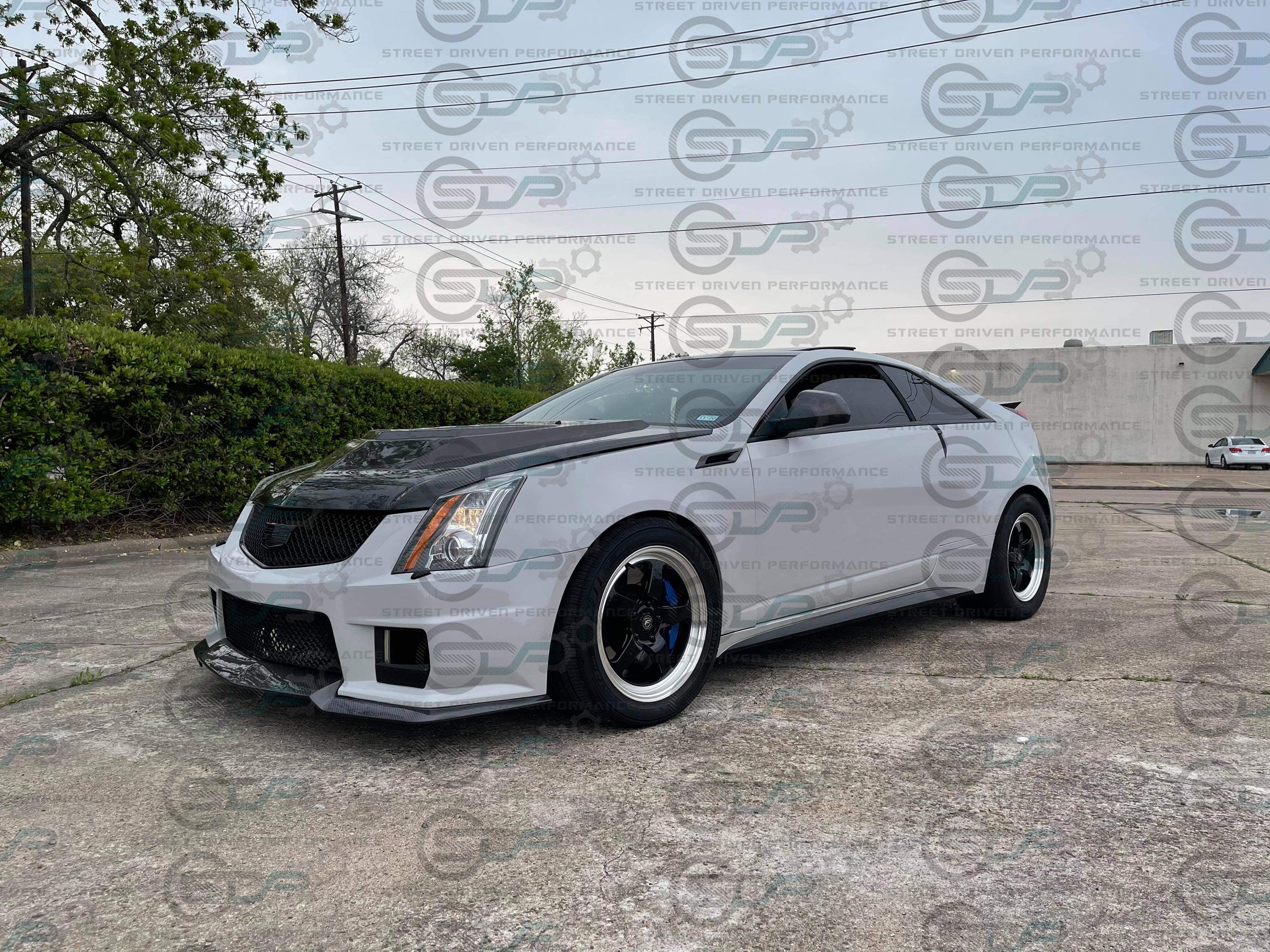 2009-2015 CTS-V V2 -  Black front grilles set (blank no emblem)